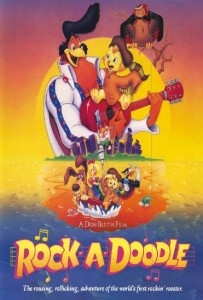 Poster for the movie "Rock-A-Doodle"